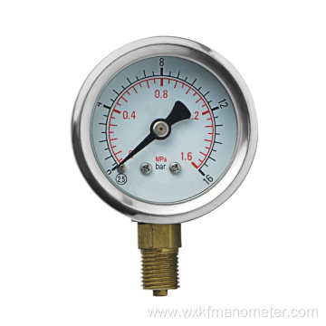 40mm Stainless Steel Case Oil Filled Pressure Gauge Fuel Pressure Gauge Pressure Temperaturege